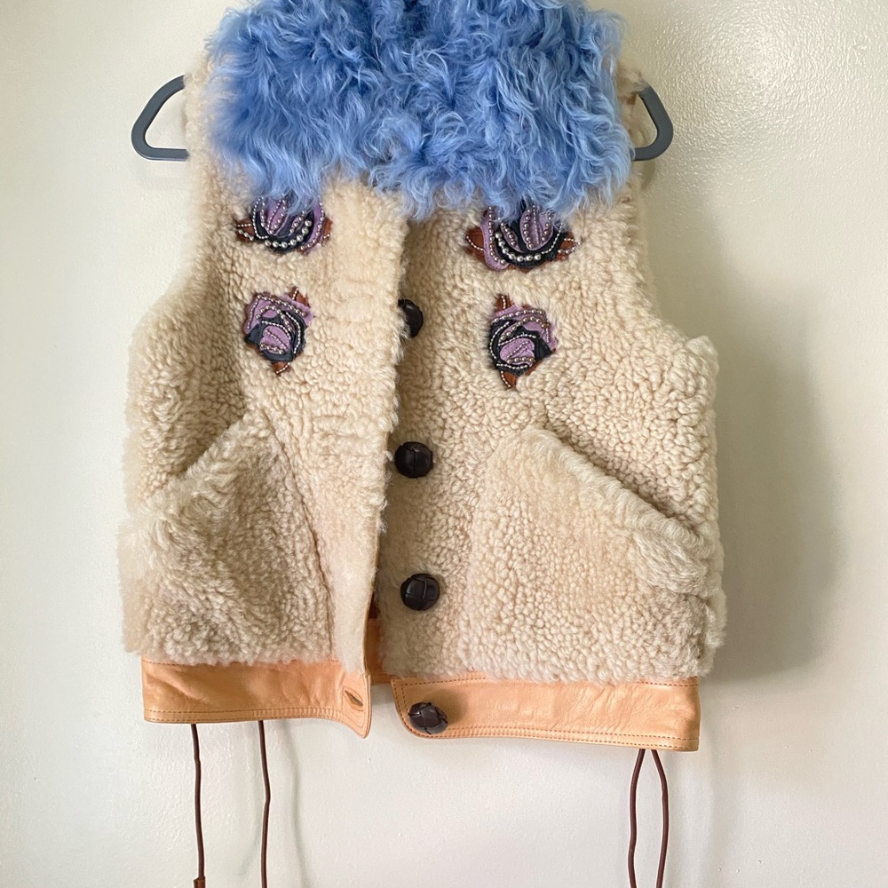 Coach -  Shearling Vest . New